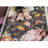 Papeldecor|Papier peint grandes fleurs aquarelle rose et gris|Papier Peint