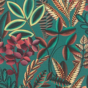 Eijffinger|Beige burlap floral wallpaper|Floral