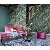 Papeldecor|Modern wallpaper fantasy floral print retro colors|Wallpaper