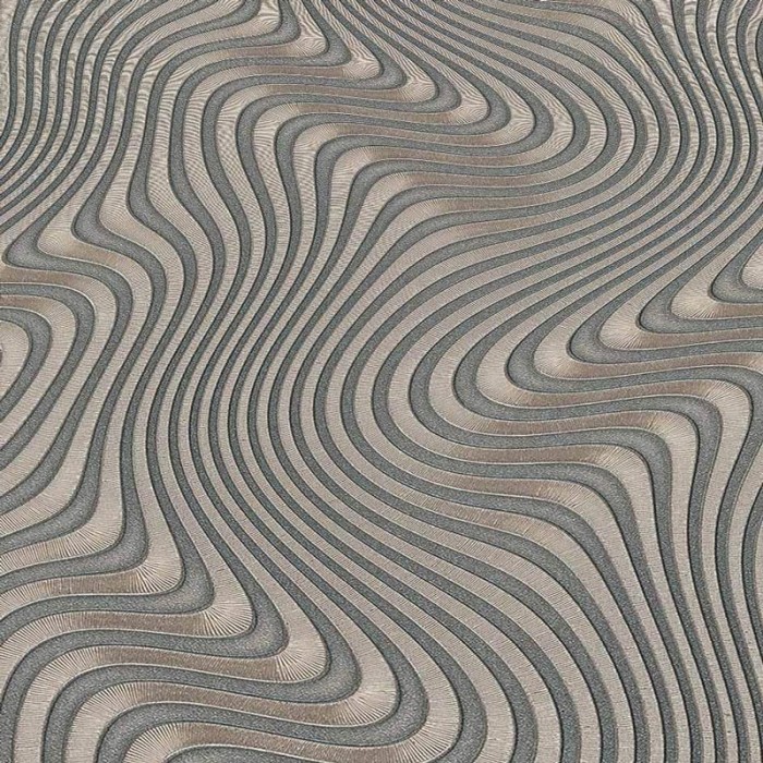 Erismann|Papier peint moderne vagues 3D métalliques|Papier Peint