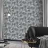 Erismann|Papier peint moderne diamants 3D gris argent|Papier Peint