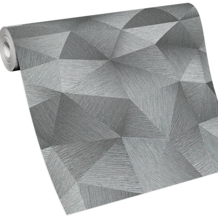 Erismann|Modern wallpaper 3D diamonds gray silver|Wallpaper
