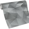 Erismann|Papier peint moderne diamants 3D gris argent|Papier Peint