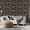 Erismann|Moderne geometrische Tapete 3D schwarz|Tapeten