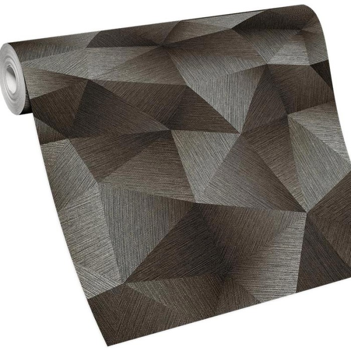 Erismann|Papel pintado moderno geométrico 3D negro|Papel Pintado