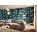 Erismann|Modern wallpaper 3D diamonds turquoise green|Wallpaper
