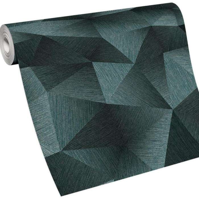 Erismann|Papel pintado moderno diamantes 3D verde turquesa|Papel Pintado