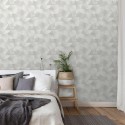 Erismann|Papier peint moderne diamants 3D blanc|Papier Peint