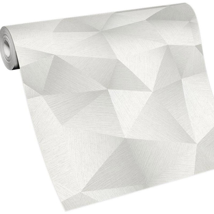Erismann|Modern wallpaper 3D diamonds white|Wallpaper