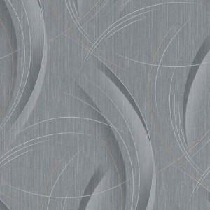 Papeldecor|Art Deco wallpaper green with metallic motifs, plaster effect|Wallpaper