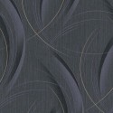 Erismann|Moderne Tapete schwarz mit Kurven und Streifen|Tapeten