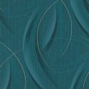 Erismann|Modern wallpaper curved stripes turquoise green|Wallpaper