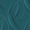 Erismann|Modern wallpaper curved stripes turquoise green|Wallpaper