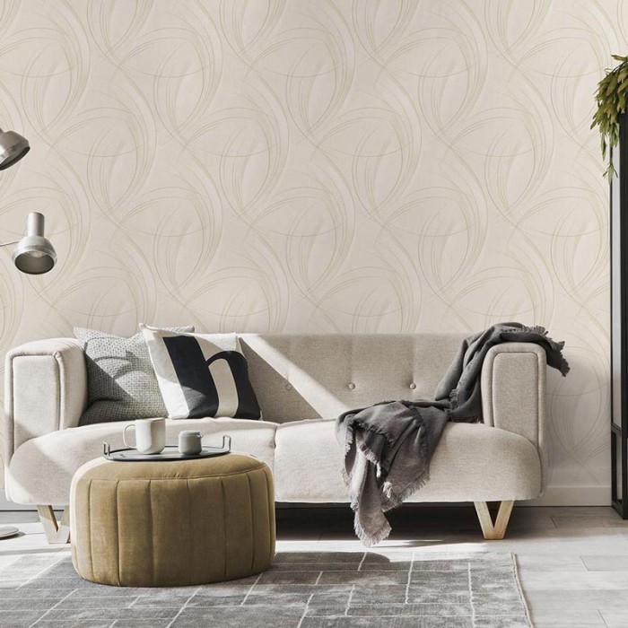 Erismann|Moderne Tapete beige mit goldenen Ornamenten|Tapeten