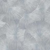 Erismann|Papier peint Japandi feuilles exotiques argent brillant|Papier Peint