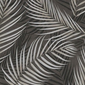 Casadeco|Schwarze Textiltapete in Leinenoptik|Tapeten