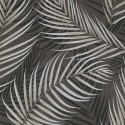Erismann|Moderne Tapete Palmblätter schwarz und silbergrau|Tapeten