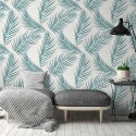 Erismann|Botanische Tapete Palmblätter grün beige und weiß|Tapeten