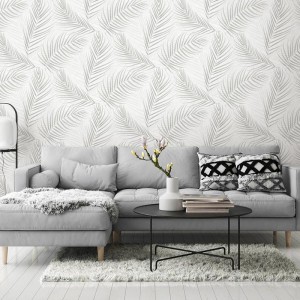 Papeldecor|Papel pintado tallos de plantas estilo minimalista verde claro|Papel Pintado 2