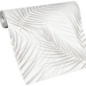 Erismann|Florale Tapete Palmblätter creme glänzend|Tapeten