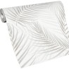Erismann|Florale Tapete Palmblätter creme glänzend|Tapeten