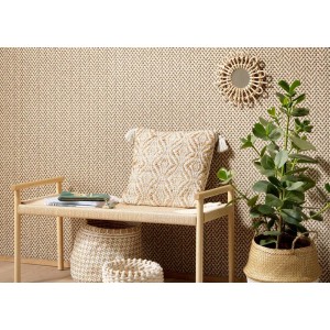 Khroma|Green arabesque Wallpaper with textile effect|Wallpaper 2