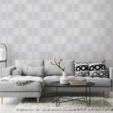 Erismann|Papier peint oriental gris style bambou|Oriental