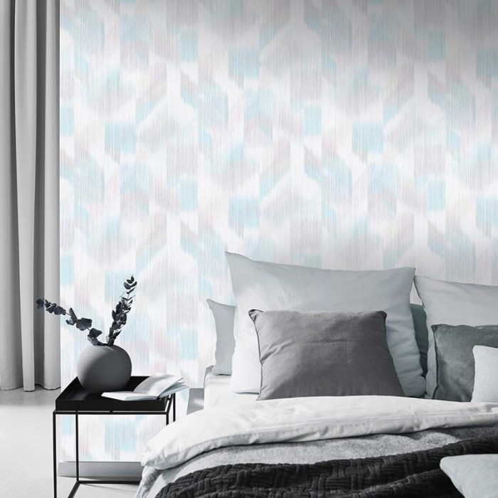 Erismann|Abstract wallpaper pastel pink and turquoise|Wallpaper