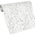 Erismann|Wildflowers wallpaper white and silver|Wallpaper