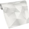 2-5033 - Papel pintado moderno patrón diamante blanco