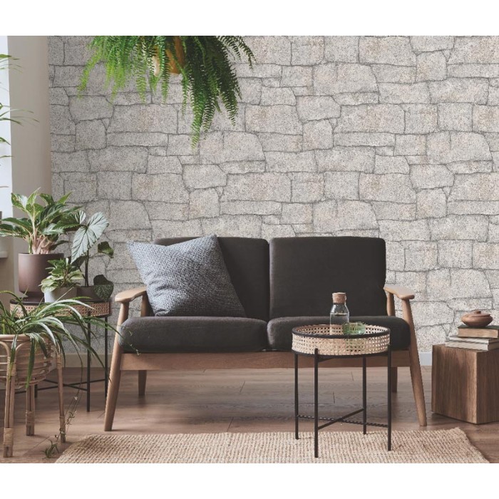 Papeldecor|Papel pintado imitación muro piedra natural|Imitacion Piedra