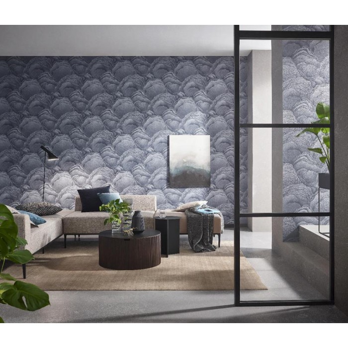 Papeldecor|Papier peint ardoise bleue abstraite|Papier Peint