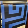 Versace|Papier peint motif clé grecque bleu et noir|Papier Peint