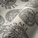 Versace|Papel pintado Versace medusa blanco y plateado|Papel Pintado