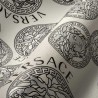 Versace|Papel pintado Versace medusa blanco y plateado|Papel Pintado