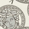 Versace|Tapete Versace Medusa weiß und silber|Tapeten