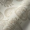 Versace|Papel pintado Versace medusa blanco y dorado|Papel Pintado