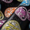 Versace|Tapete Versace Medusa schwarz mit bunten Logos|Tapeten