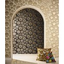 Versace|Tapete Versace Logo creme und gold|Tapeten