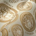 Papel pintado Versace logotipo crema y dorado - Versace Versace V 386115