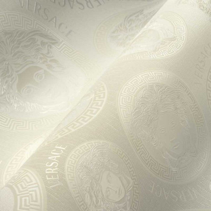Versace|Wallpaper Versace Medusa ivory with shine|Wallpaper