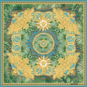 Casamance|Wallpaper garden plants blue and green tones|Wallpaper