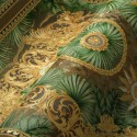Versace|Tapete Versace Dschungel ornamental grün, braun und gold|Tapeten