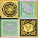 Versace|Wallpaper Versace baroque mosaic green and gold|Wallpaper