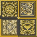 Versace|Wallpaper Versace baroque mosaic black and gold|Wallpaper