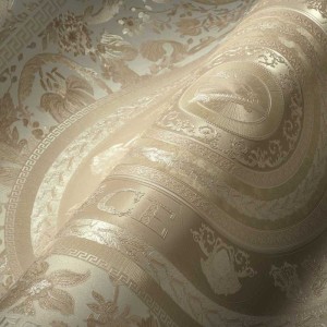 Versace|Tapete Versace Barock schwarz und gold|Damast 2