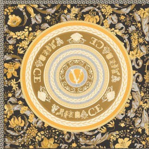 Versace|Papel pintado barroco flores en relieve|Damasco