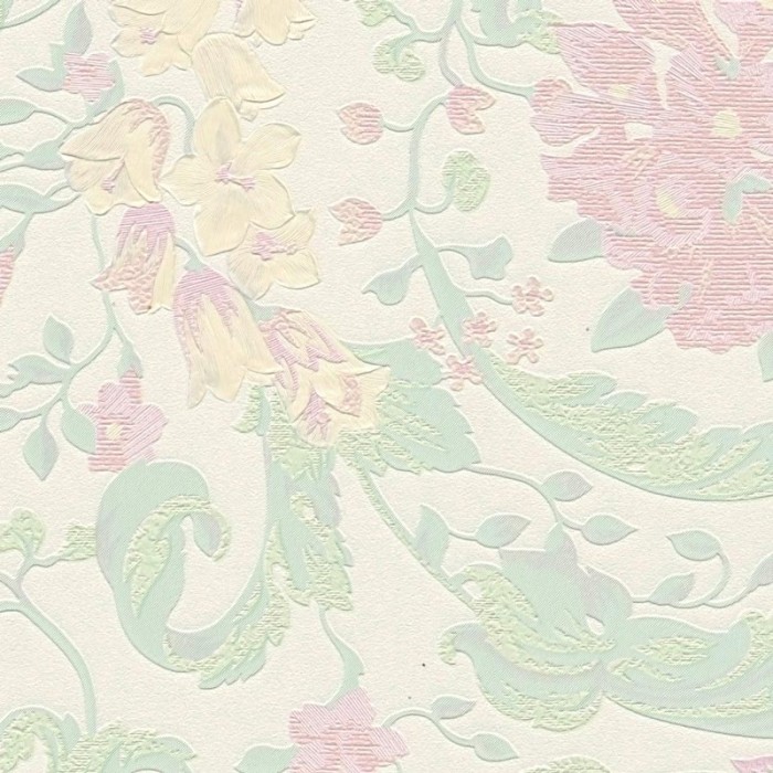 Versace|Tapete Versace floral ornamental Pastelltöne|Tapeten