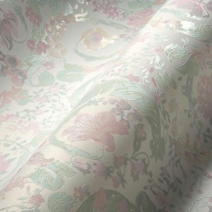 Versace|Papel pintado Versace floral ornamental crema, dorado y negro|Damasco 2
