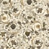 Versace|Papel pintado Versace floral ornamental crema, dorado y negro|Damasco